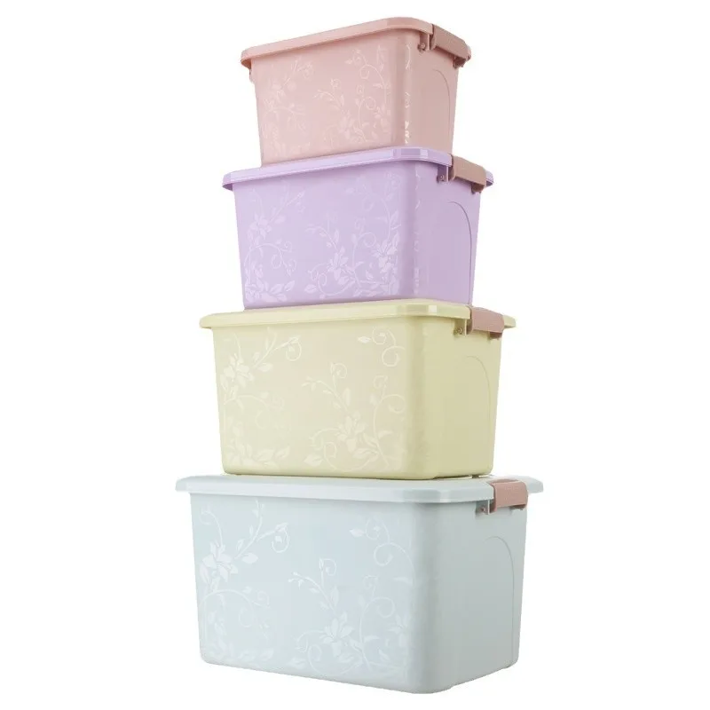 

Willow leaf, printed portable storage box, storage box four-piece set