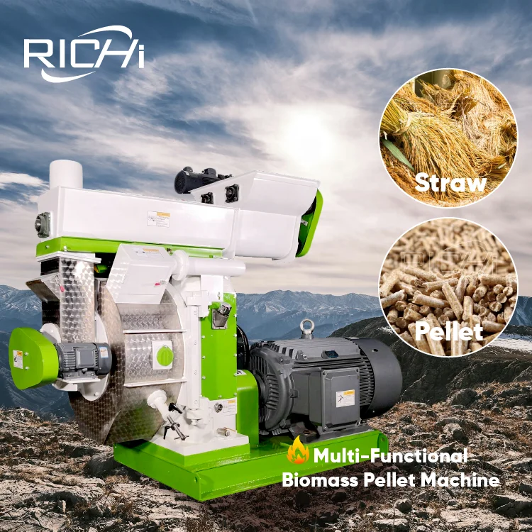 ATV&UTVRICHI Peanut Straw Pellet Machine Price - Energy-saving Biomass Pellet Machine Manufacturers in Gujarat