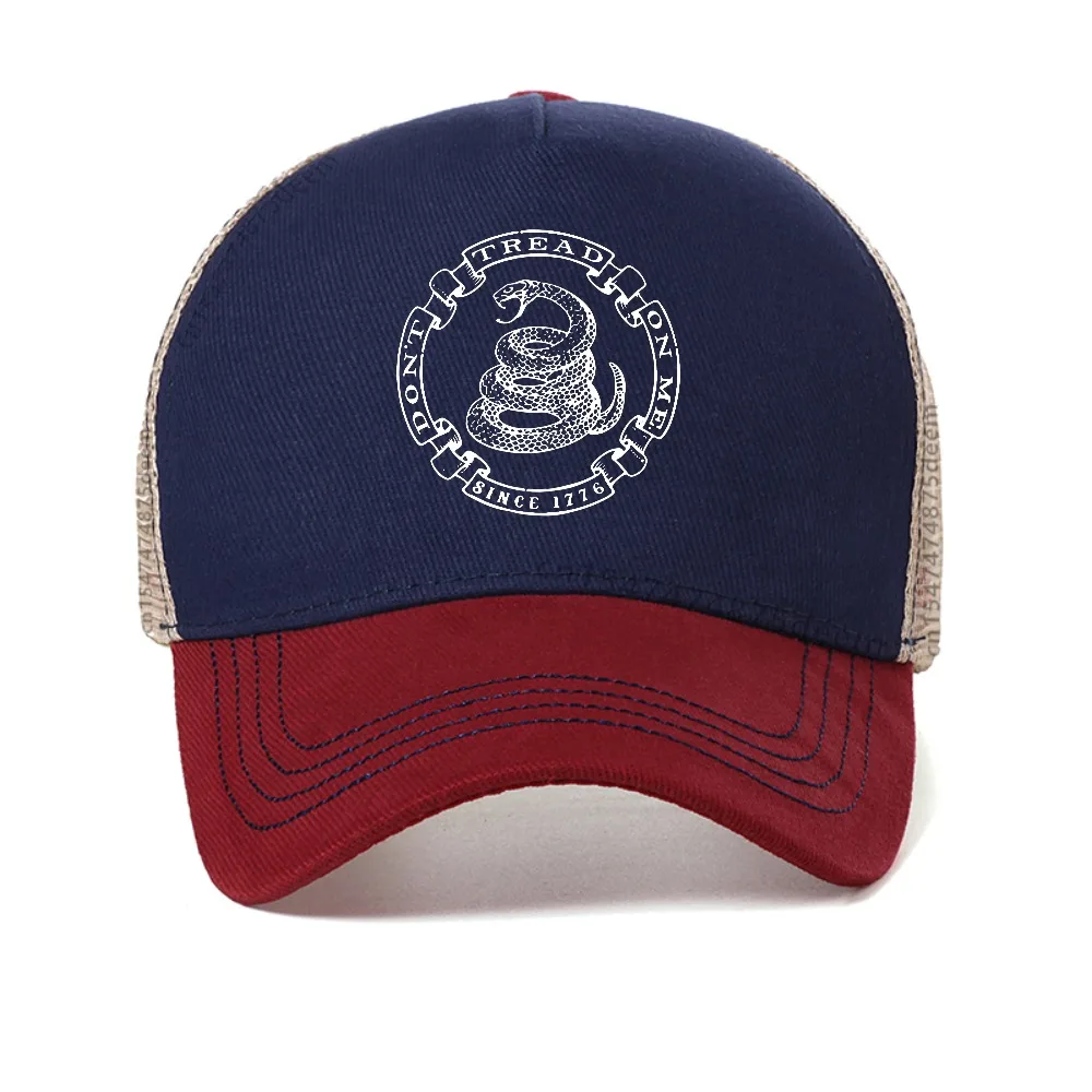 

Dont Tread On Me print baseball cap Summer Casual Mens mesh trucker hat outdoor breathable adjustable Snapback hats