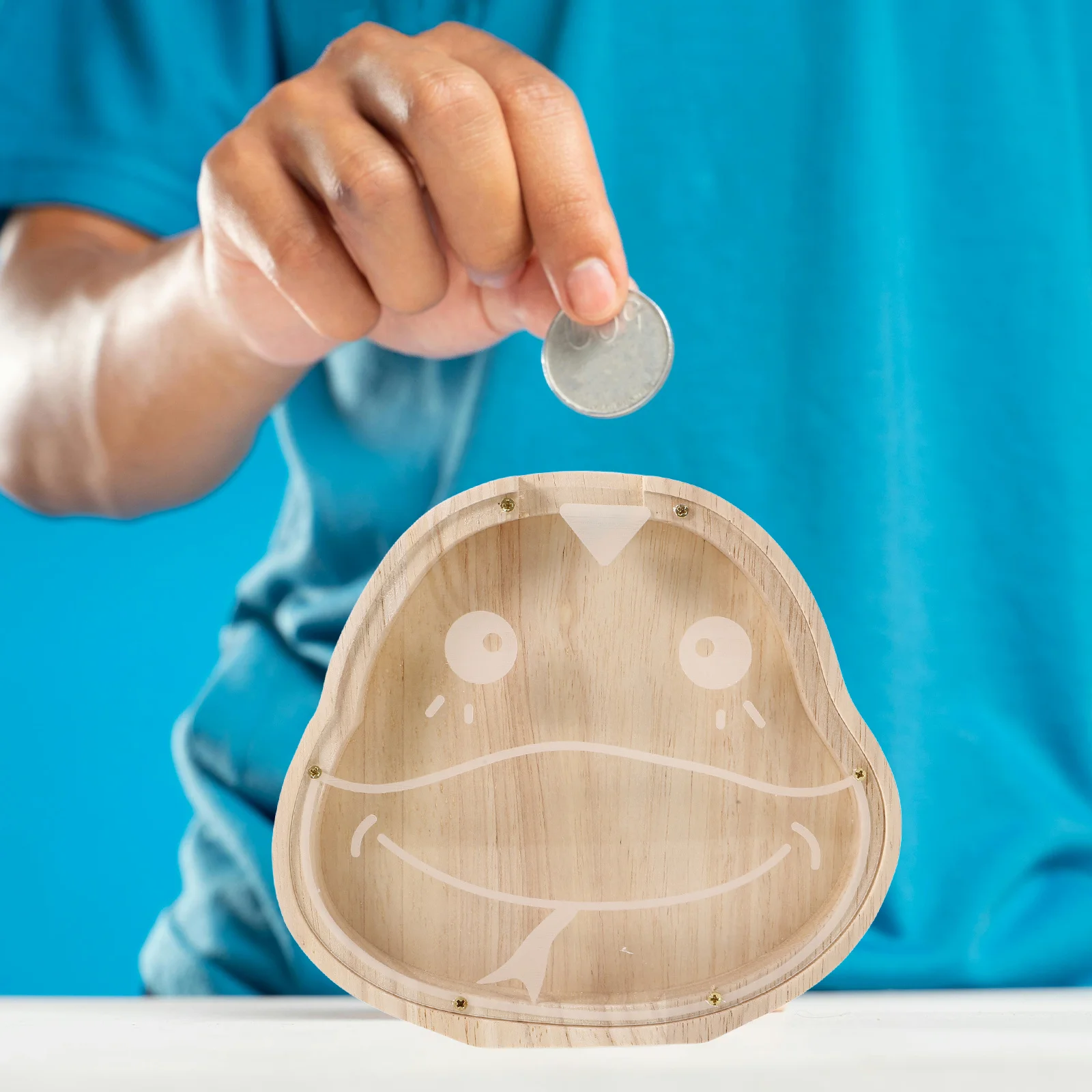 Draakvormige houten spaarpot Leuke geldpot voor kinderen Muntenverzamelaar Decoratieve doos Huishoudelijke organisator Spaarpot