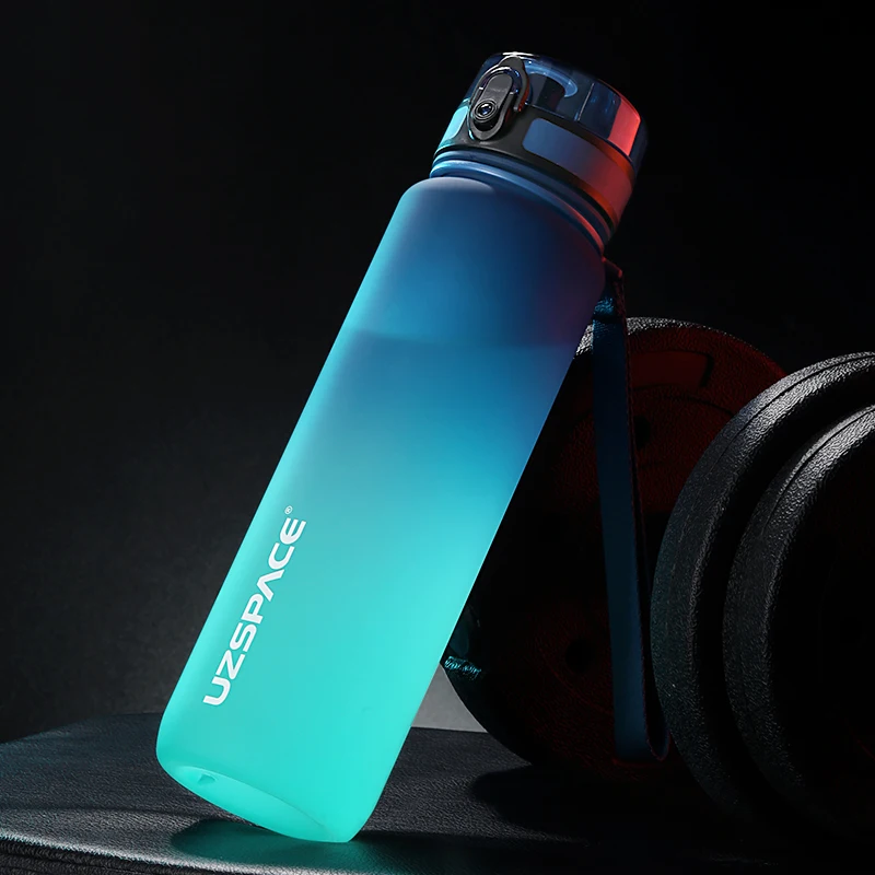 500/1000ml Sport Water Bottle BPA Free With Bounce Lid Time Marker Leak-proof Frosted Tritan Plastic Cup for Outdoor Fitness Gym