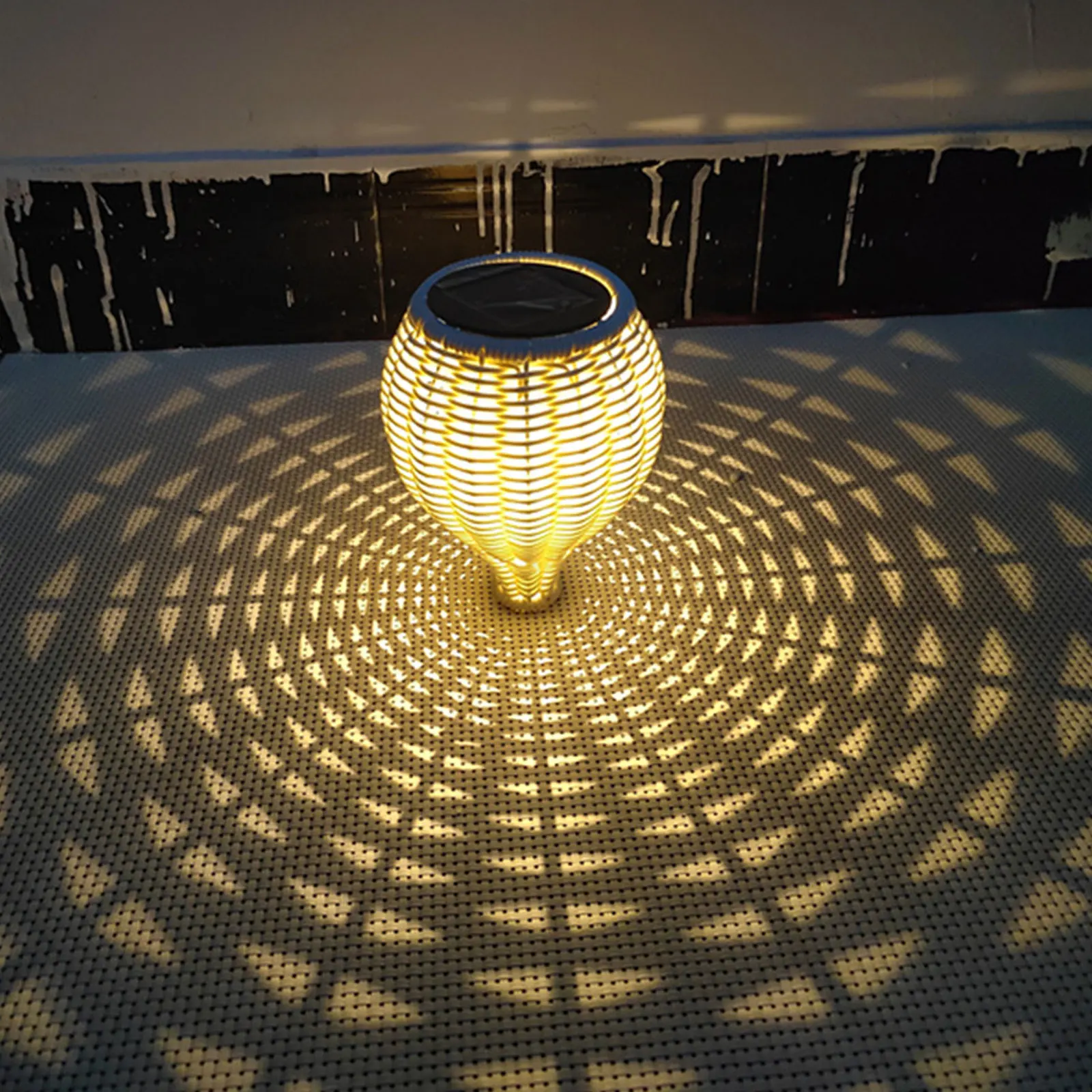 

Solar Projector Lamp Garden Hanging Light Outdoor Lighting Powered Lanterns for Outdoors Plastic