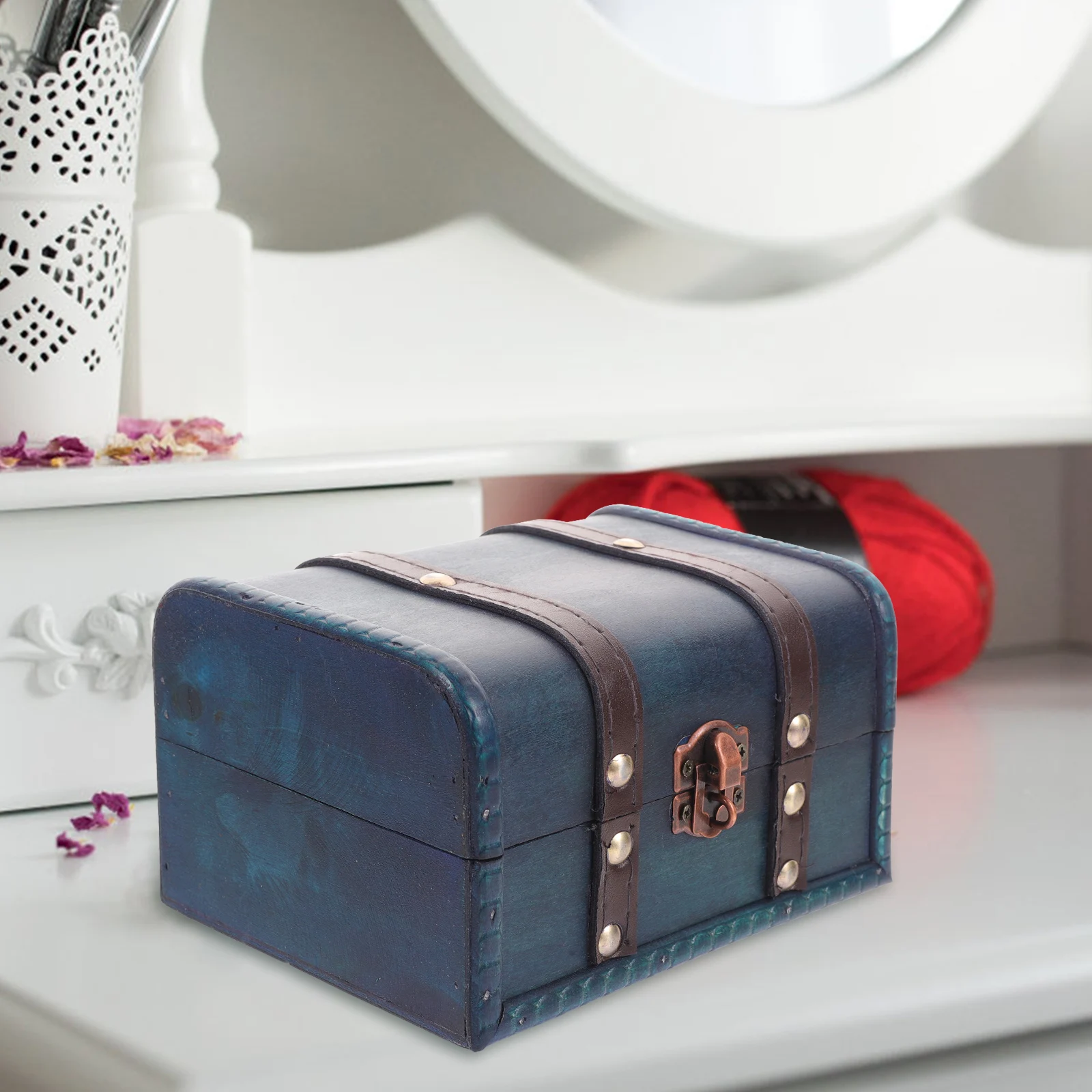 

Jewelry Storage Box Vintage Holder Decorative Case Boxes with Lids Retro Trinket Cases for