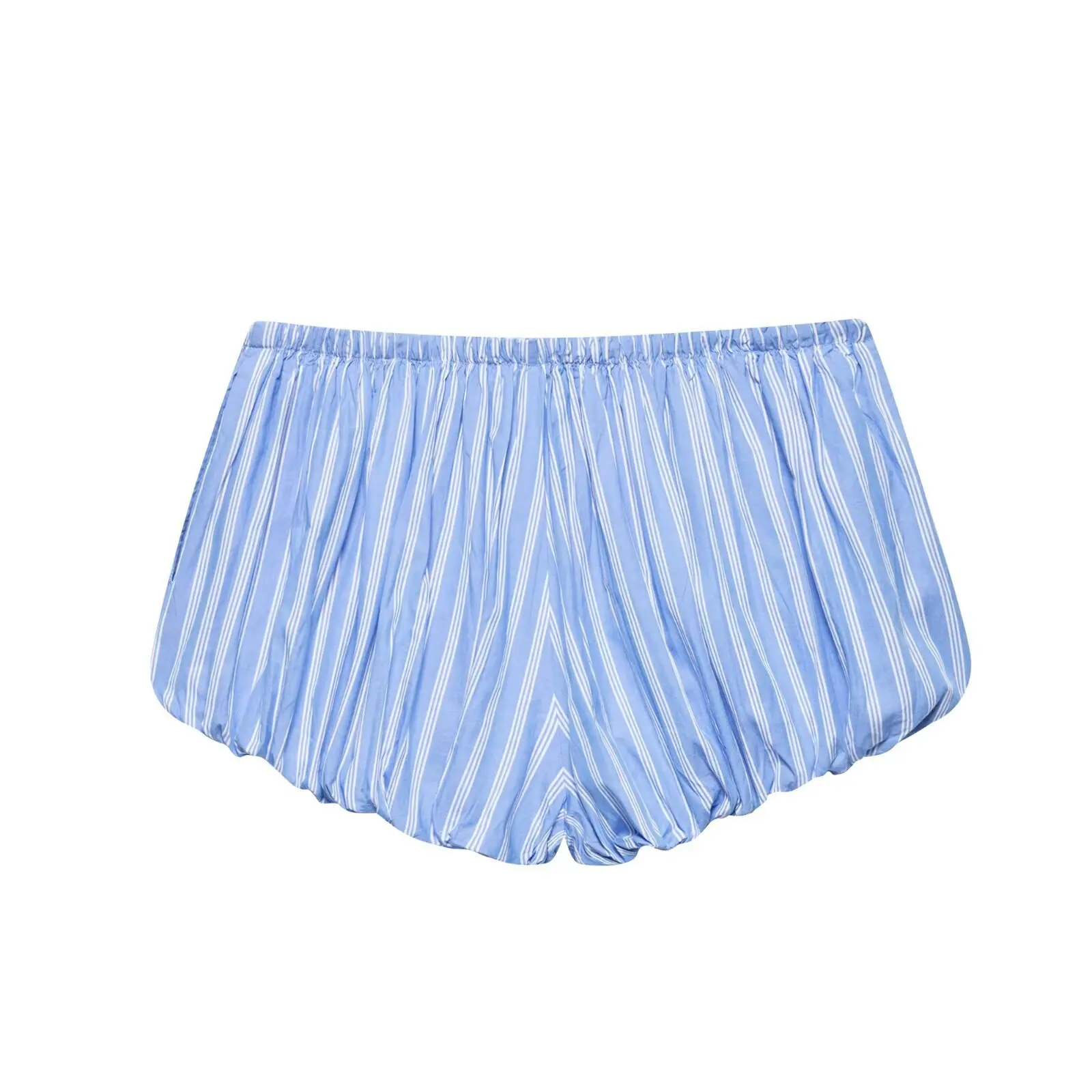 Y2K Aesthetic Elastic Waist Striped Shorts Fashion Striped Fluffy Mini Shorts Women’s Stripes Print Elastic Low Waist Shorts