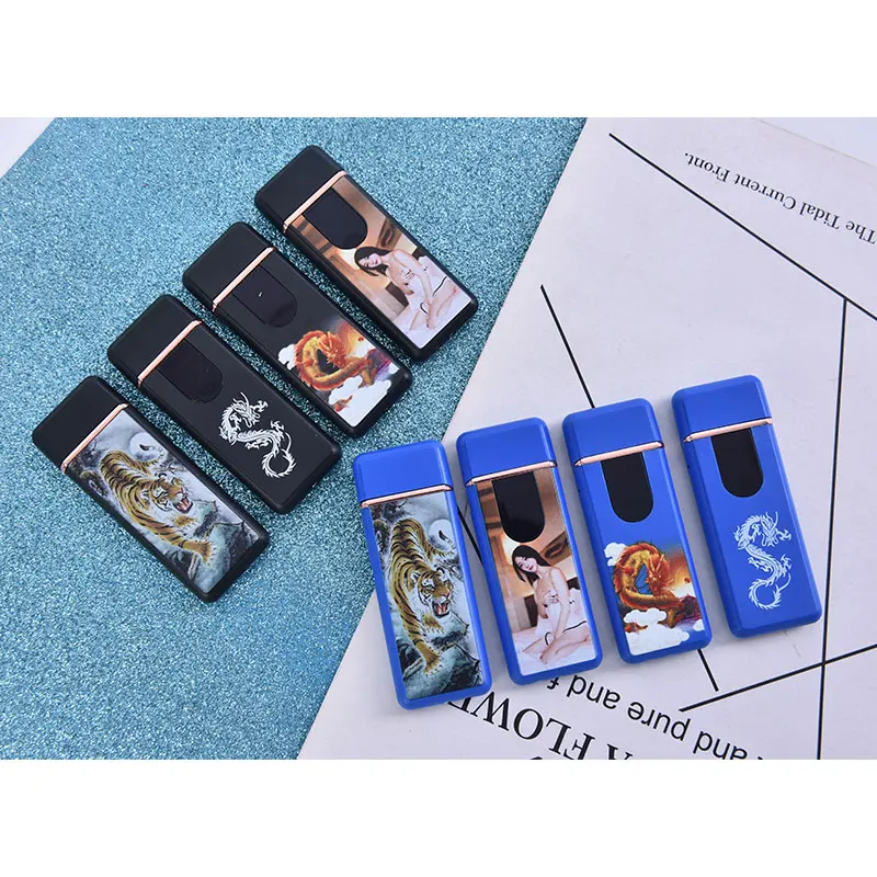 USB Lighter Windproof Double Arc Plasma Flameless Rechargeable Cigarette Lighter, with LED Power Display for Cigarette Lighter,