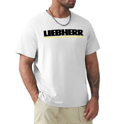 Liebherr logo T-Shirt customs design your own new edition kawaii clothes heavy weight t shirts for men