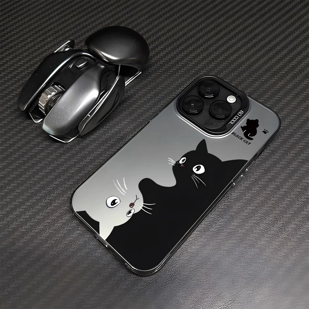 Cat Wolf Rabbit Art Phone Case for Xiaomi Redmi 14C 13C 12C 10C 9C Note 14 13 12 11 10 9 8 S Pro Plus 4G 5G Silver Hard Cover