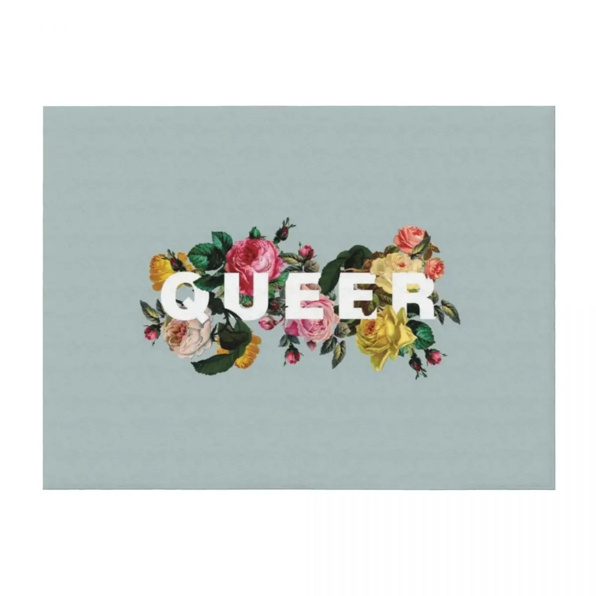 

Queer (Antique Roses) Throw Blanket Flannel wednesday Fashion Sofas Giant Sofa Blankets