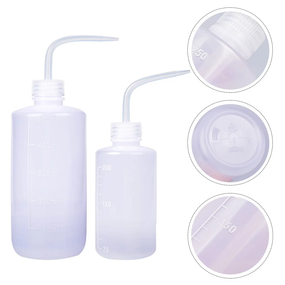 2 قطعة 250 مللي 500 مللي زجاجات ضغط غسيل السلامة متينة خفيفة الوزن صديقة للبيئة فوهة مرنة مقياس واضح زجاجة التحكم في التدفق #3