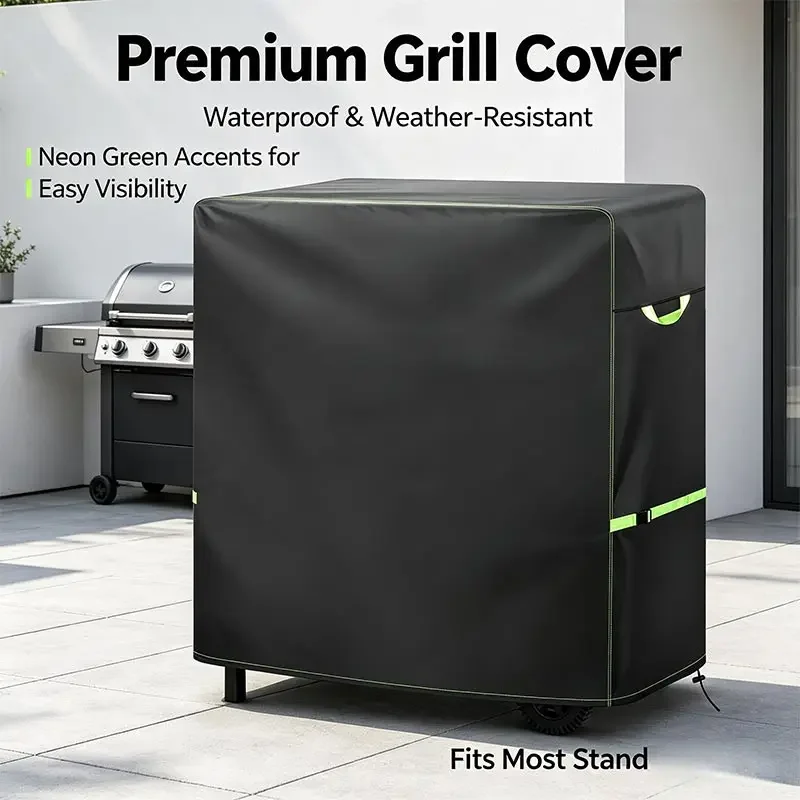 420Dpu Outdoor BBQ Cover,Marine Barbecue Stove Cover,Portable  Waterproof Dust Protection Cover,Heavy Duty Pizza Oven Car Cover