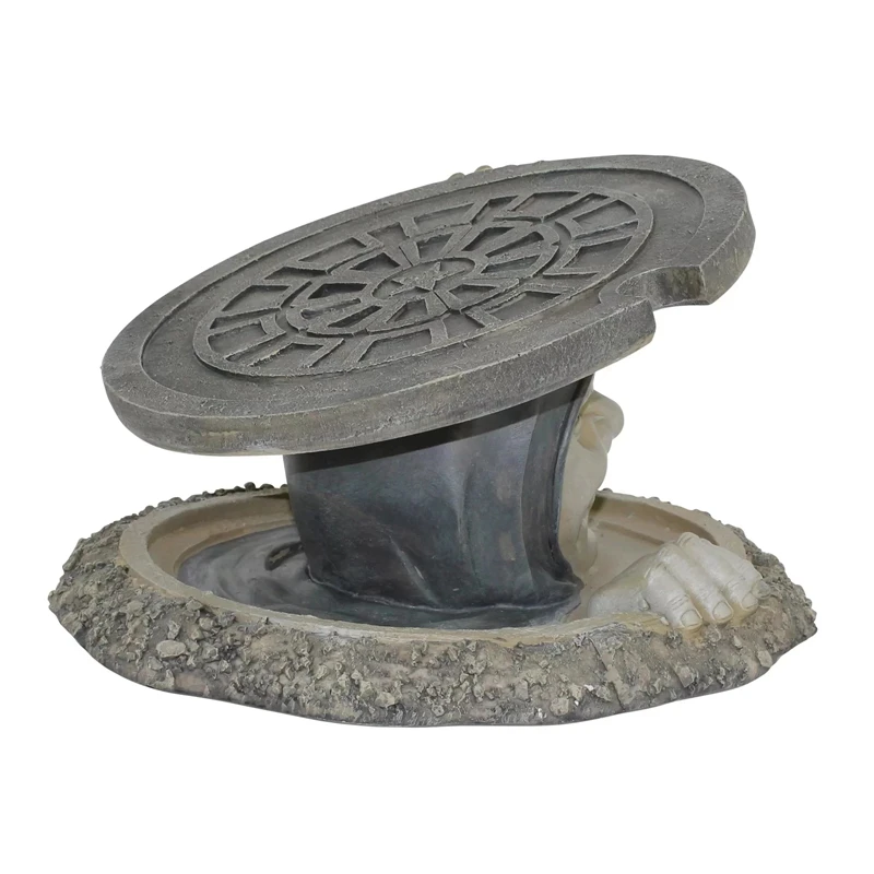 The Dweller Below Garden Statue Resin Sculpture Ornament Outdoor Decoration Two-Tone Stone Finish Garden Decoration