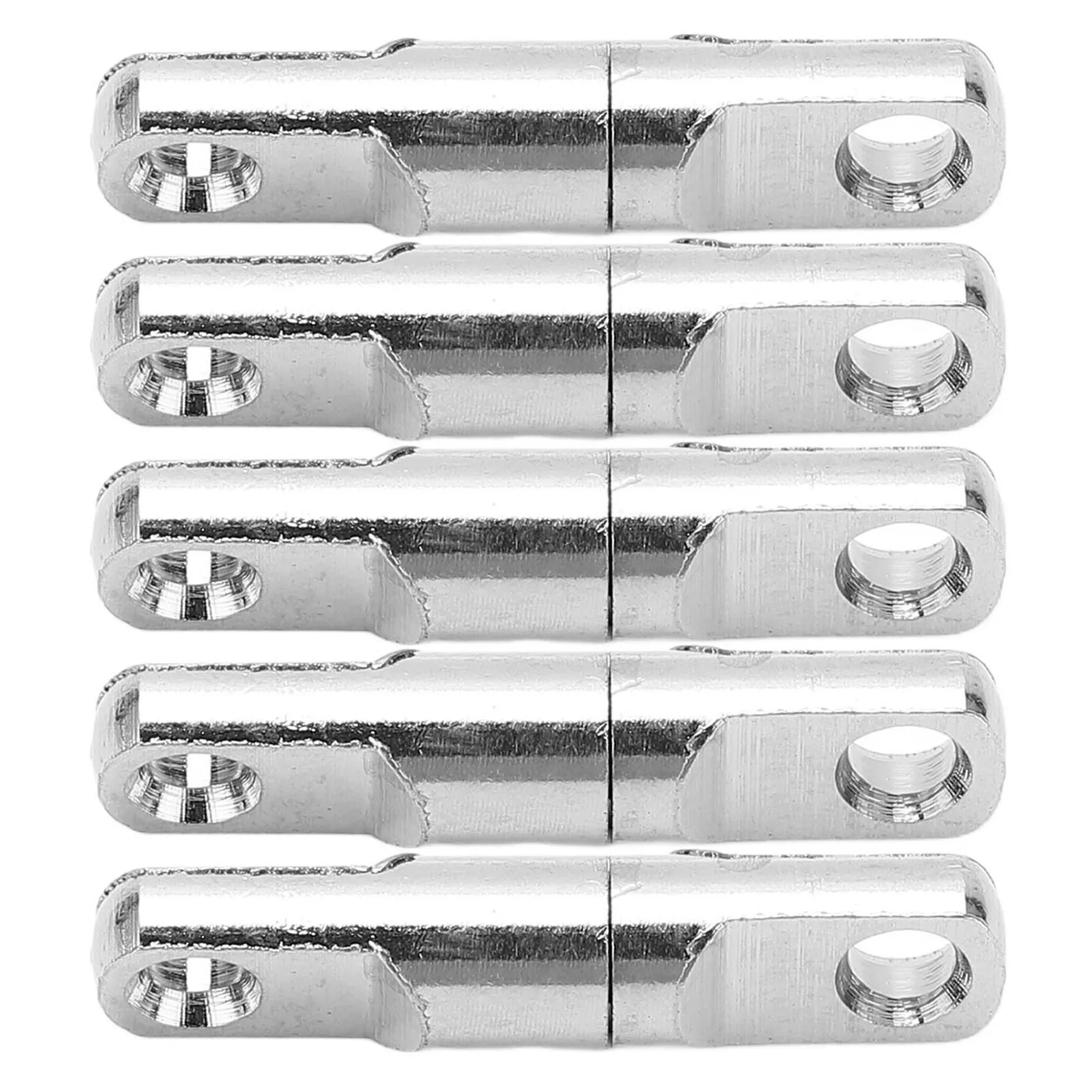 5Pcs Fishing Swivels Hook Stainless Steel Column Type Rotary Bearing Swivel 360° Rotary Bearing Fishing Accessories