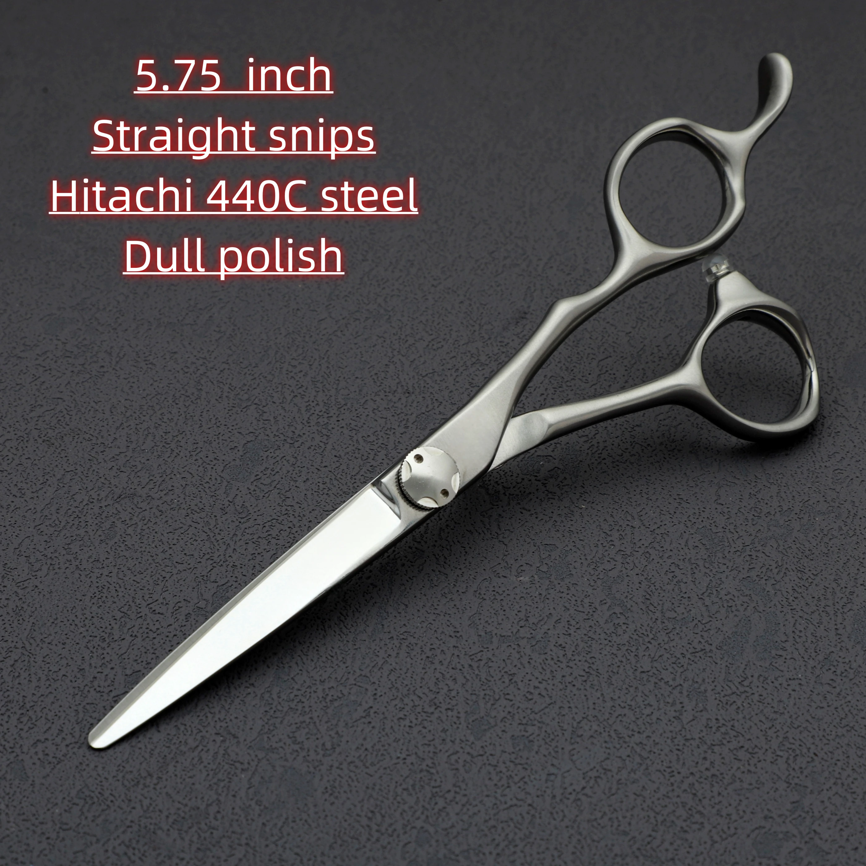 Professional Barber scissors，5.75 inch Dull polish scissors，High-end hair cutting tools，Hitachi 440C steel barber accessories