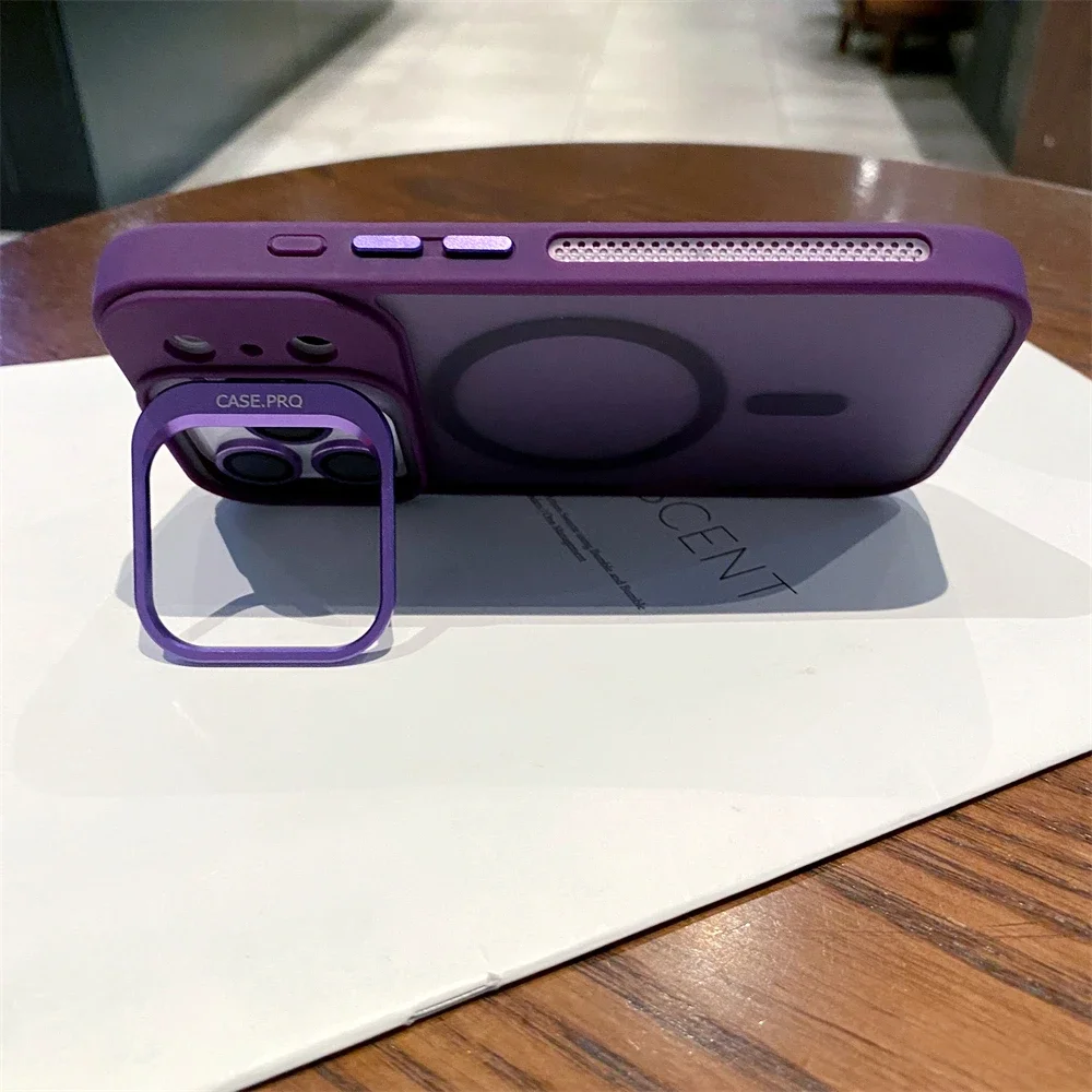 Funda de carga inalámbrica magnética transparente mate a la moda para IPhone 17 Air 16E 15 14 Plus 13 12 Pro Max soportes lente cámara cubierta protectora