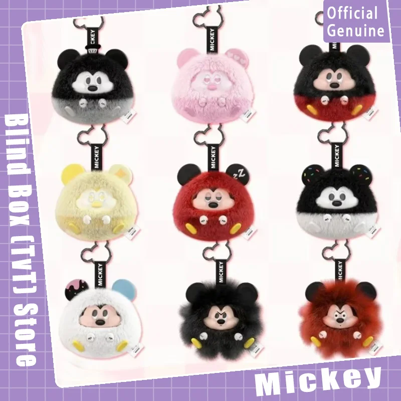 

Disney Mickey Fun Crash Series Blind Box Pendant Keychain Mickey Mouse Mystery Box Vinyl Plush Surprise Box Action Figure Toys
