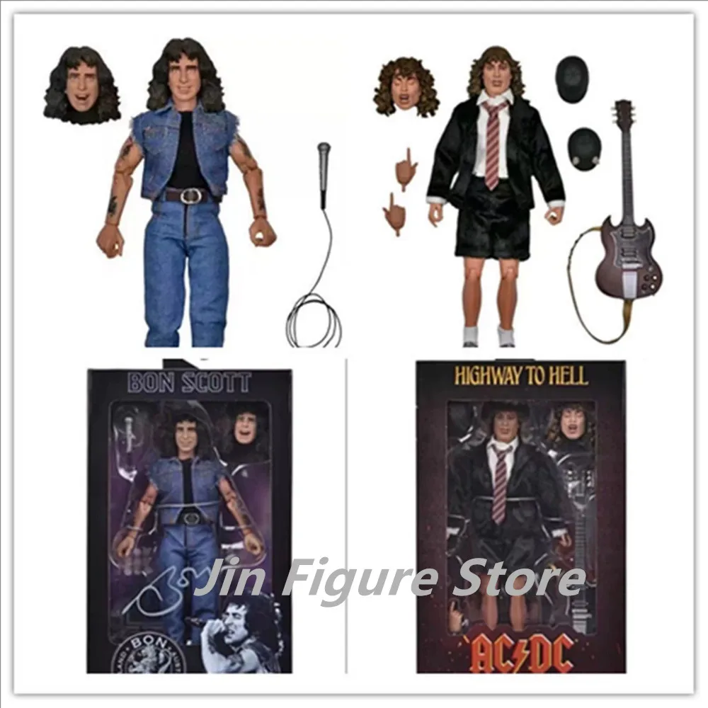 

NECA Highway To Hell Angus Young Bon Scott Action Figure Model Toys Collection Friend Birthday Gift 18cm