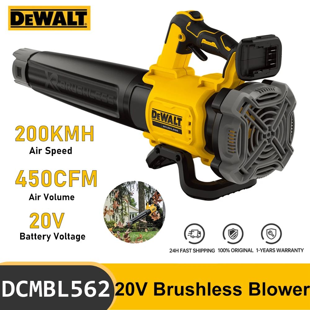 

DEWALT DCMBL562 Brushless Cordless Air Blower Handheld 200KMH 450CFM Vacuum Cleaner for Outdoor Dust Blowing 20V Power Tool