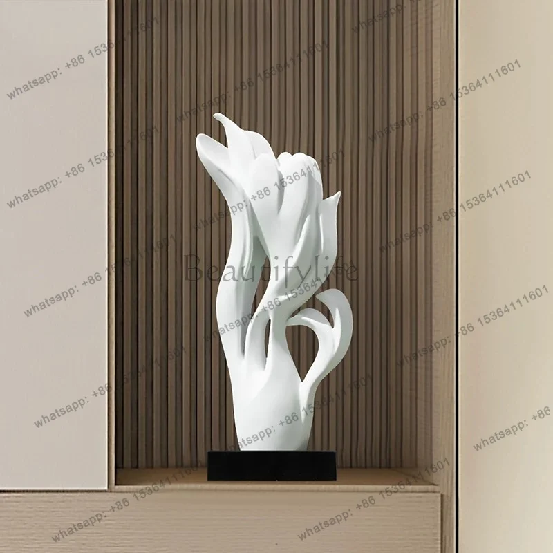 

Vertical high entrance ornament, living room decoration, high-end art, high-end floor-to-ceiling fiberglass abstract sculpture