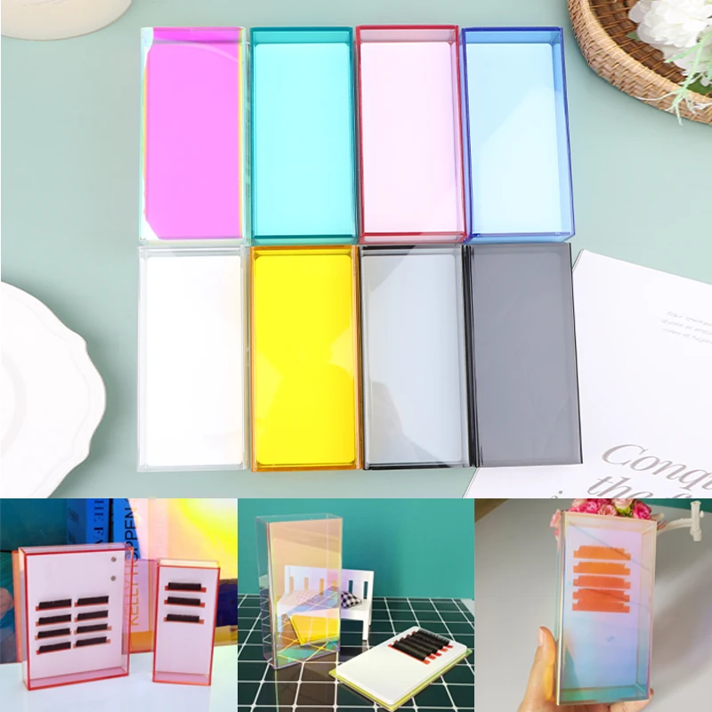 Storage Box Single Layer Acrylic Volume Lash Extension Display Eyelash Extension Glue Pallet Holder Storage Box for Individual