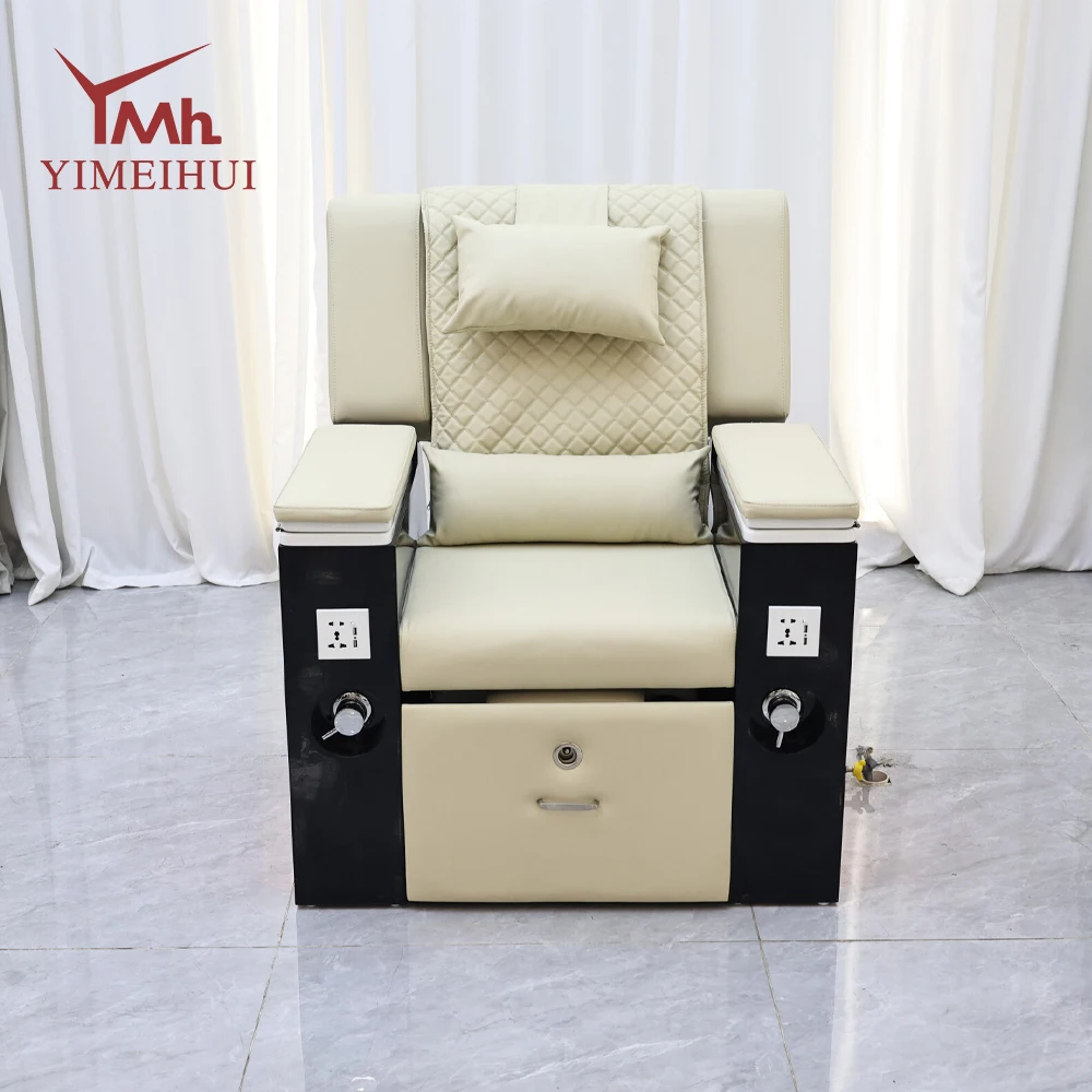 New Design Custom Color Comfortable Manicure Chair Pedicure Spa Chair with Colorful Light and USB Charging