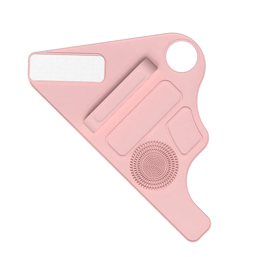 Muñequera de silicona para maquillaje, paleta de mezcla de maquillaje ajustable, bandeja de almacenamiento, paleta de base mezcladora, accesorios de herramientas de belleza