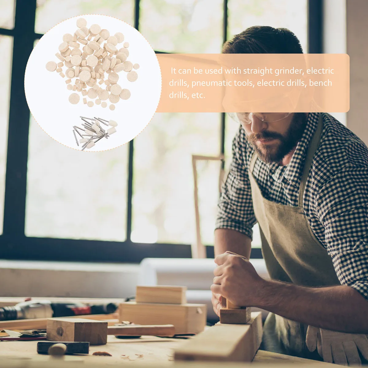 

1Set Wool Polishing Tools Set Reasonable Design Efficient Work on Metals Plastics Jewelry Polishing Supplies Polisher Tools