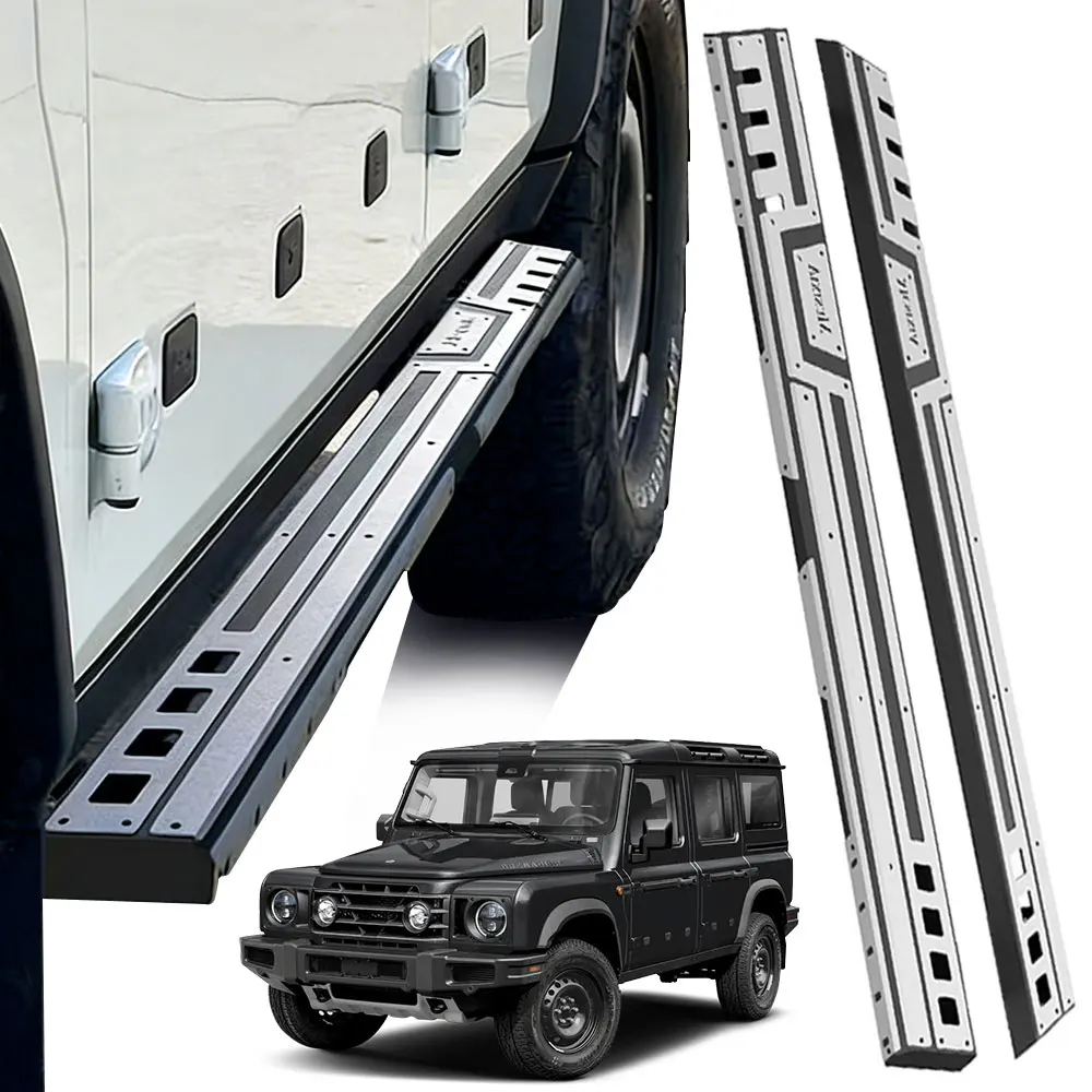 2PCS Running Boards Side Step Nerf Bar Compatible Fits for Ineos Grenadier 2024 2025 2026, Fixed Door Step Pedal Bars