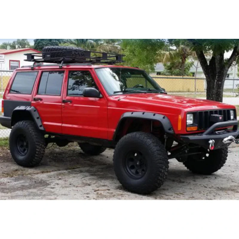Wrangler JK 2007-2015 Pocket Style Fender Flares, 8PCS Widened Wheel Arch Eyebrows Off-Road Tuning Body Parts