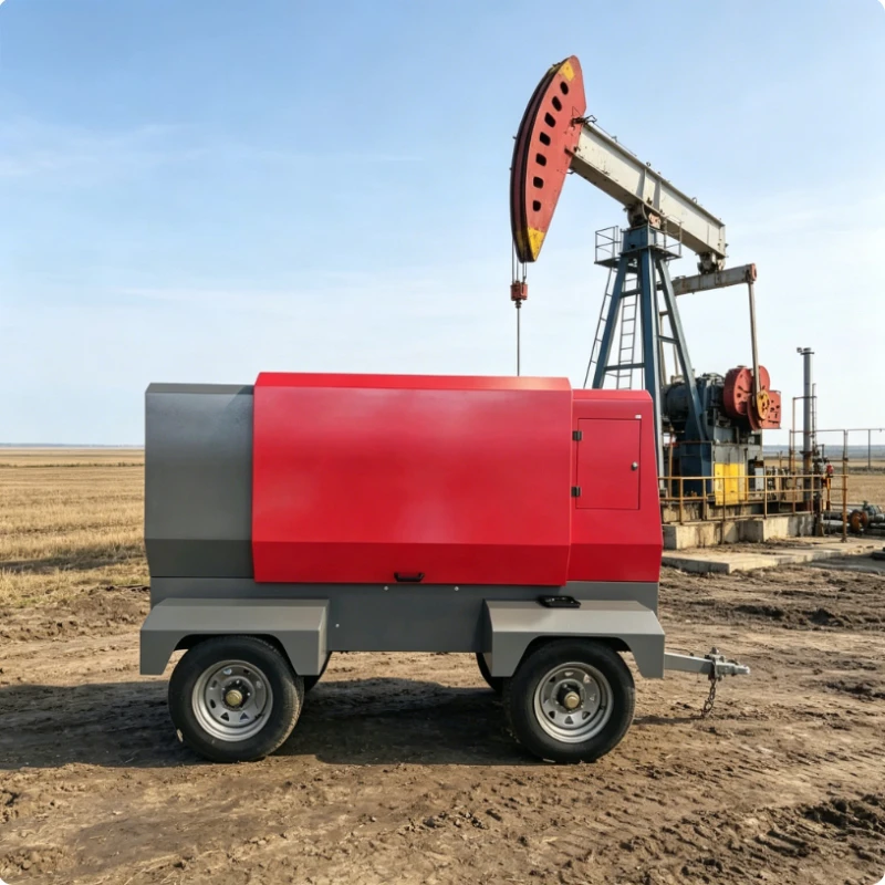 Portable Air Compressor Industrial High Pressure Diesel Screw Air Compressor Towable Mobile Heavy Duty For Piling