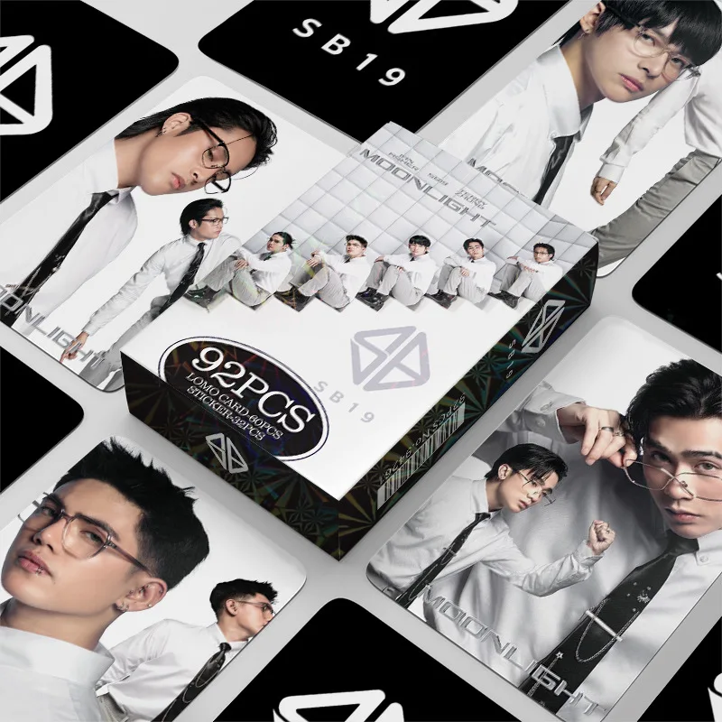 

Набор из 92 двусторонних ломо-карточек P-Pop Boy Group SB19 с HD-фотографиями и мини-наклейками, коллекционный подарок для фанатов