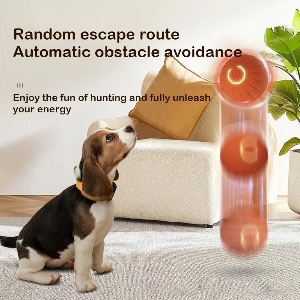 Dog Toys Intelligent Gravity Jump Ball Rechargeable Rolling And Ball Dog Toys Interactive Pet Bite-resistant C5q2