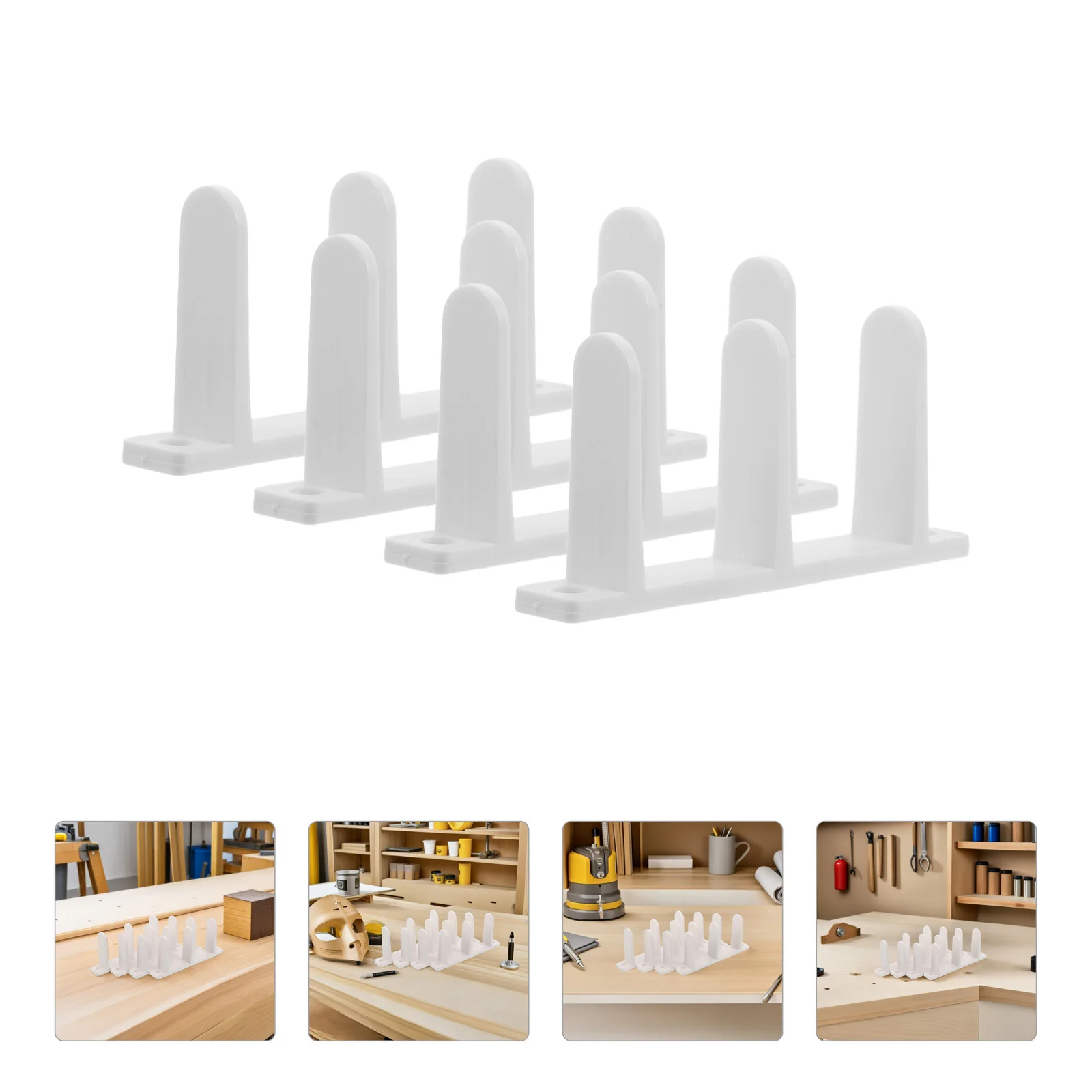 

4pcs Cabinet Guide Set Bottom Floor Guide For Kitchen Bathroom Wardrobe Plastic Sliding Track With Screws, Closet Floor Guide,