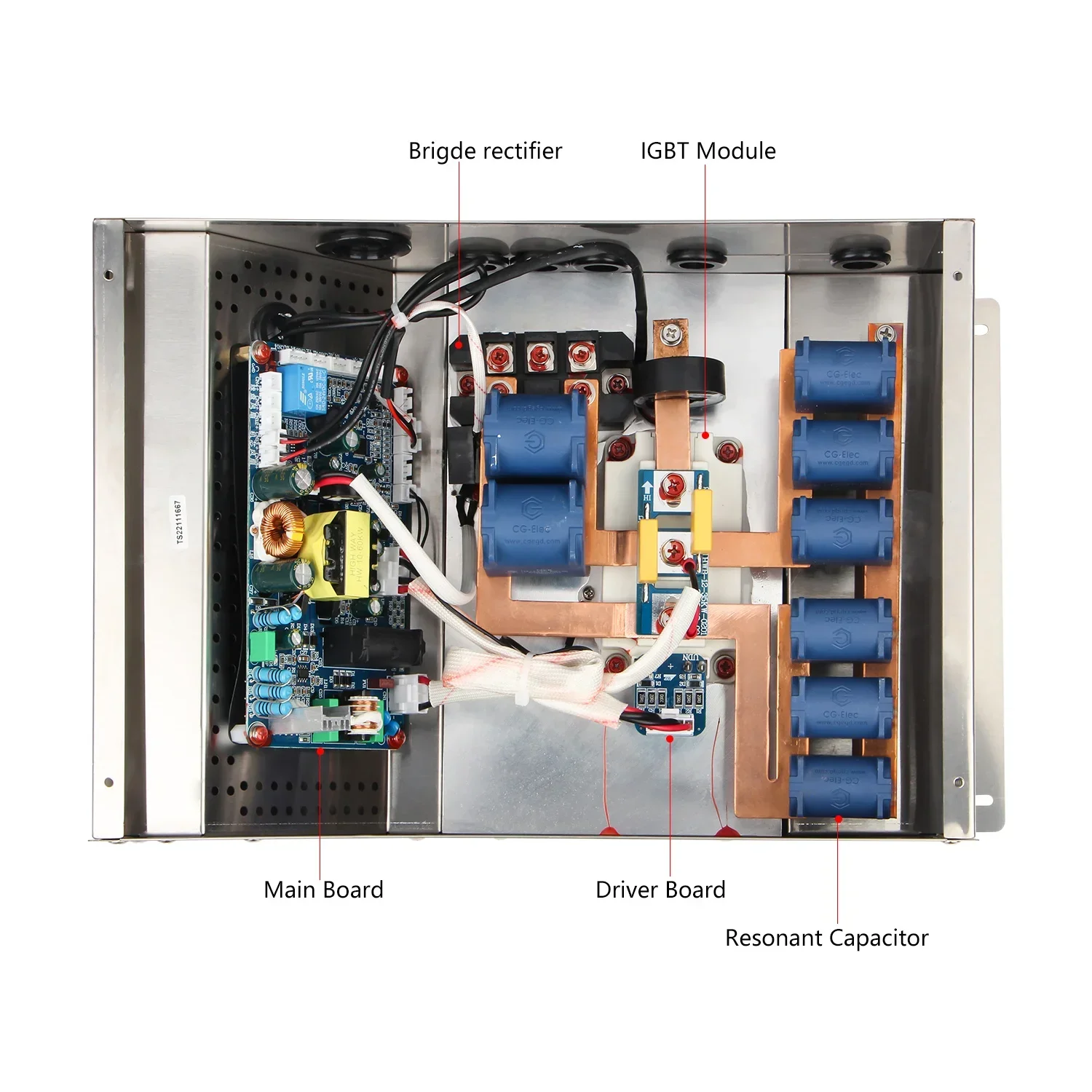 Circuit Pcb Box Board Industrial 380v 30kw Electromagnetic Electric Motor Induction Cooking Heating Cooker Steam Generator