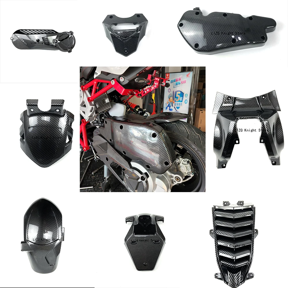 For Italjet Dragster 200 125 2021 2022 Carbon Fiber Decorative Shell Protective Cover Front and Rear Fenders