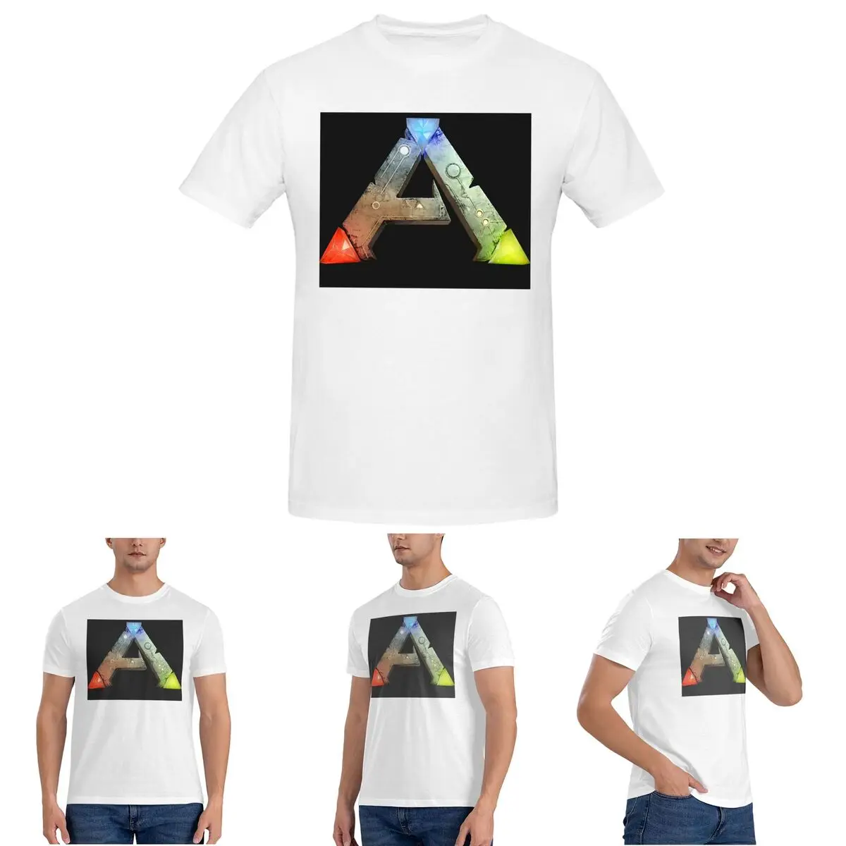 

ARK Survival Evolved Logo T-Shirt for Men Cotton Plus Size T Shirts Men's Short Sleeve Crew Neck Summer Clothes Tops S-6XL