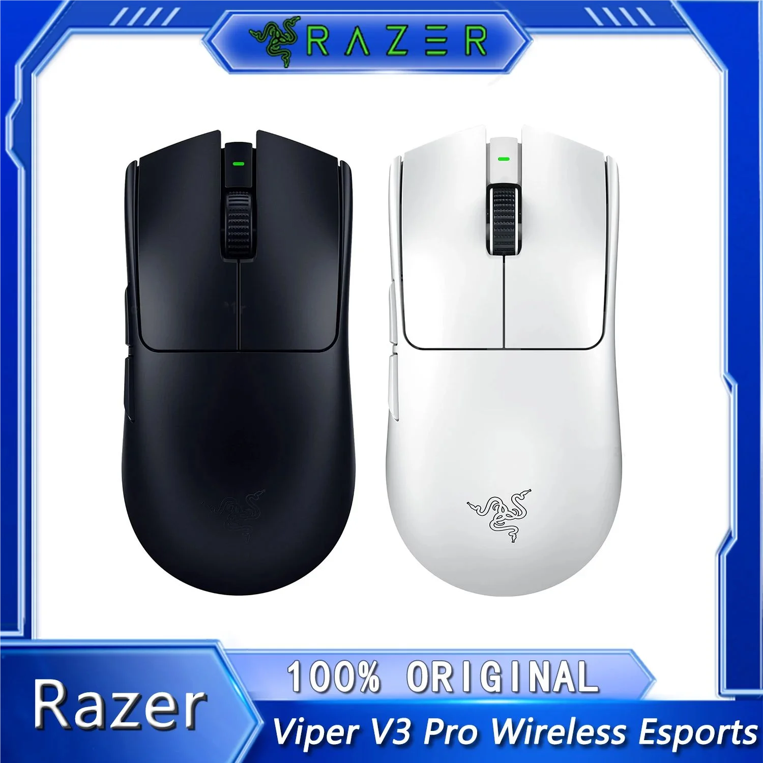 Razer Viper V3 Pro Wireless Esports Gaming Mouse:Symmetrical 55g Lightweight 8K Polling Gen3 Optical Switches 95 Hr Battery