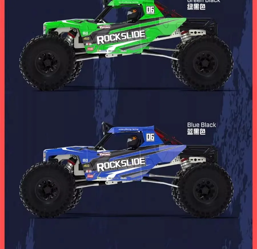 YK4061 1/6 centro de gravedad ultra bajo ROCK SLIDE RC control remoto vehículo todoterreno trepador de roca eléctrico