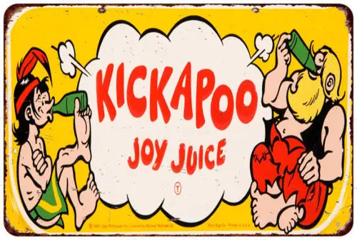 1960s Kickapoo Joy Juice Advertising Vintage Reproduction Metal sign