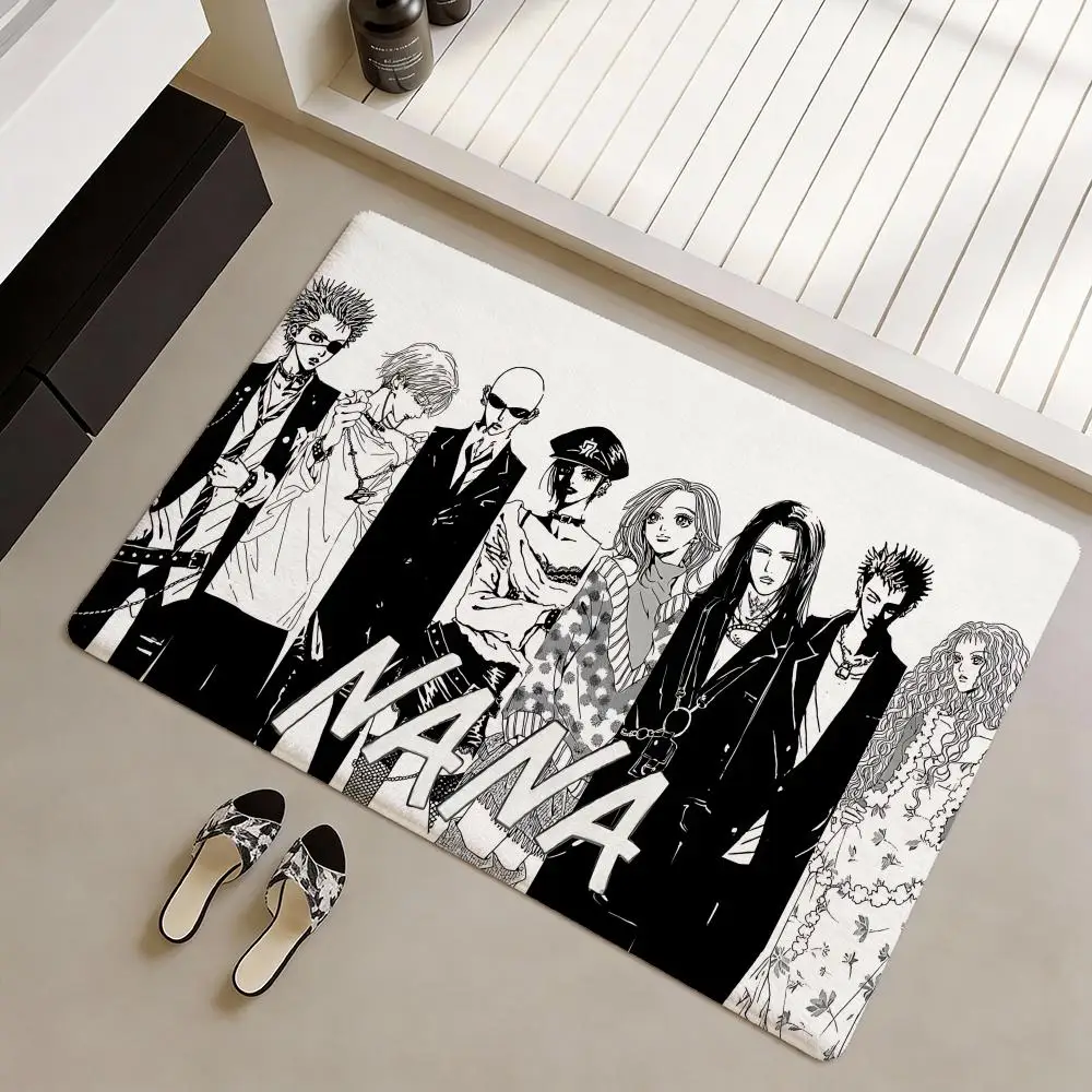 Iconic Manga Anime N-NANAs - Alfombra de franela suave antideslizante para puerta, alfombra gruesa para decoración del hogar y sala de estar