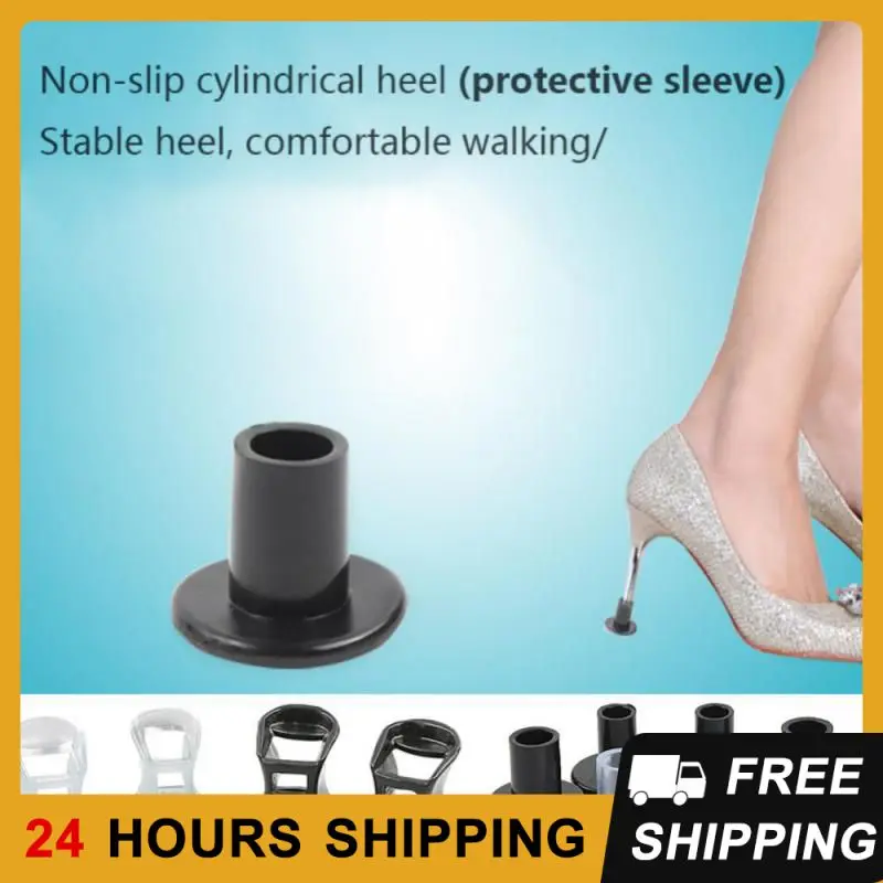 Silencer Heel Protector Round Shape Woman High Heels Protective Cover Non-slip Wearable Heel Cover Shockproof Accessories