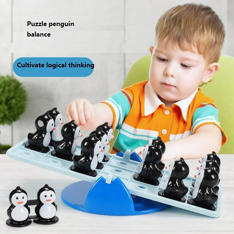 

Puzzle balance Penguin balance duckling parent-child interactive board game children's toy seesaw crossing game