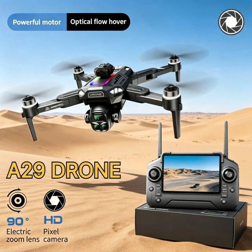 Original A29 GPS FPV Drone Digital Display Remote Optical Flow Hover LED Light One Key Takeoff Landing Foldable RC Quadcopter