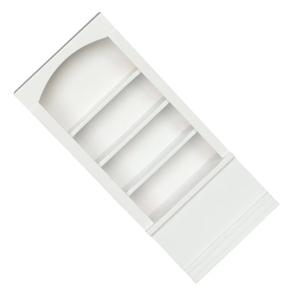 Mini witte boekenplank huis vitrinekast houten lichtgewicht klein huis decor voor fotografie miniatuur meubilair