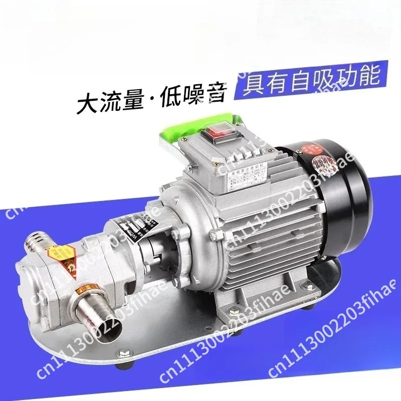 1400/2800 RPM Stainless Steel Self-Priming Gear Pump Electric Suction Pump Hydraulic Oil/Engine Oil/Edible Oil High Flow Rate