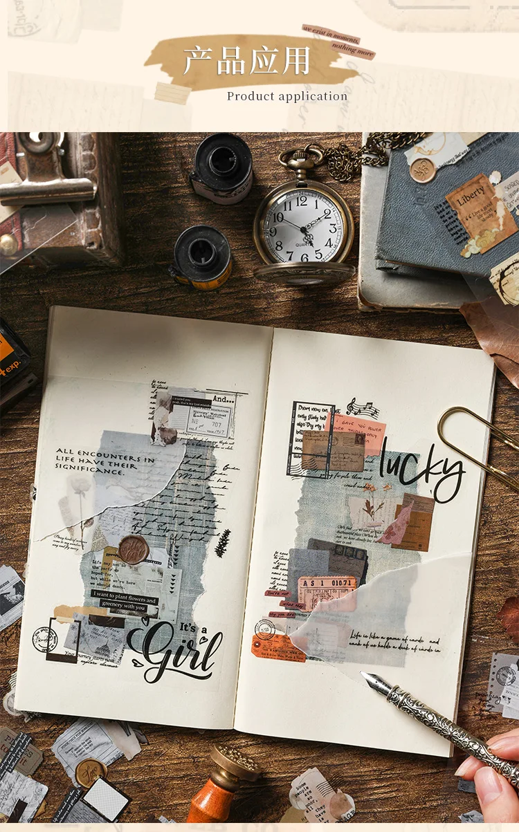 20 Stück/Set Vintage Stanzmuster-Stickerbuch, Exquisite Retro-Muster & Präzisionsausschnitte, für Journal & Scrapbook-Dekoration – Detail 9