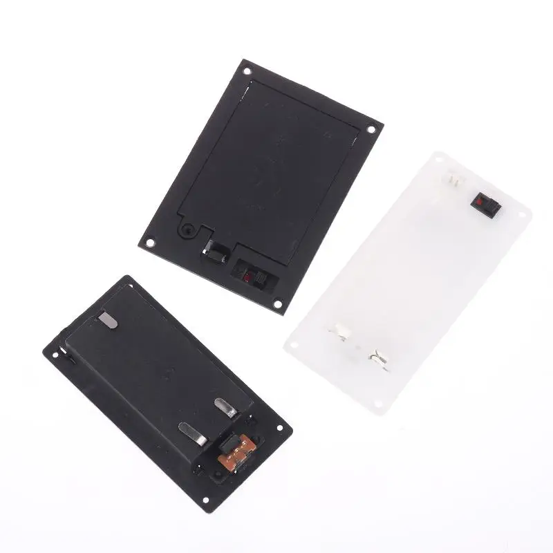 AAA Embedded Battery Box Plastic 2x3x AAA Rectangular Embedded Battery Holder Storage Box Case With Switch Cover