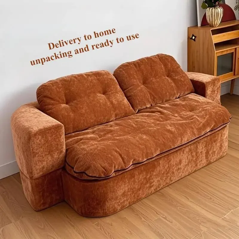 Living Room Sofas Brown Filler Recliner Compressed Sofa Bed Vacuum Package Divano Moderno Home Furniture