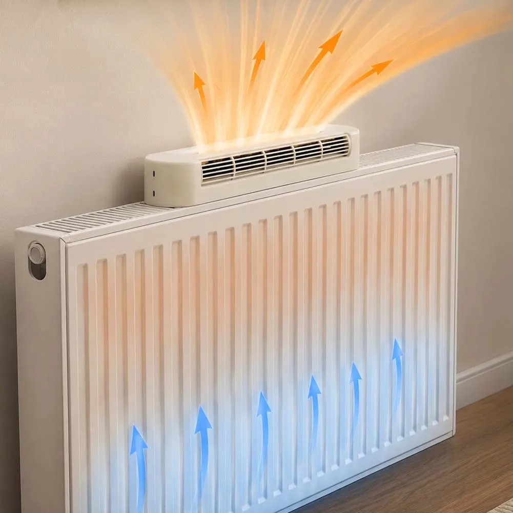 Smart 3 in 1 Fan for Radiator Fan Heated Towel Rail and Desktop Cooling with Digital Display Timer Wind Setting and Control