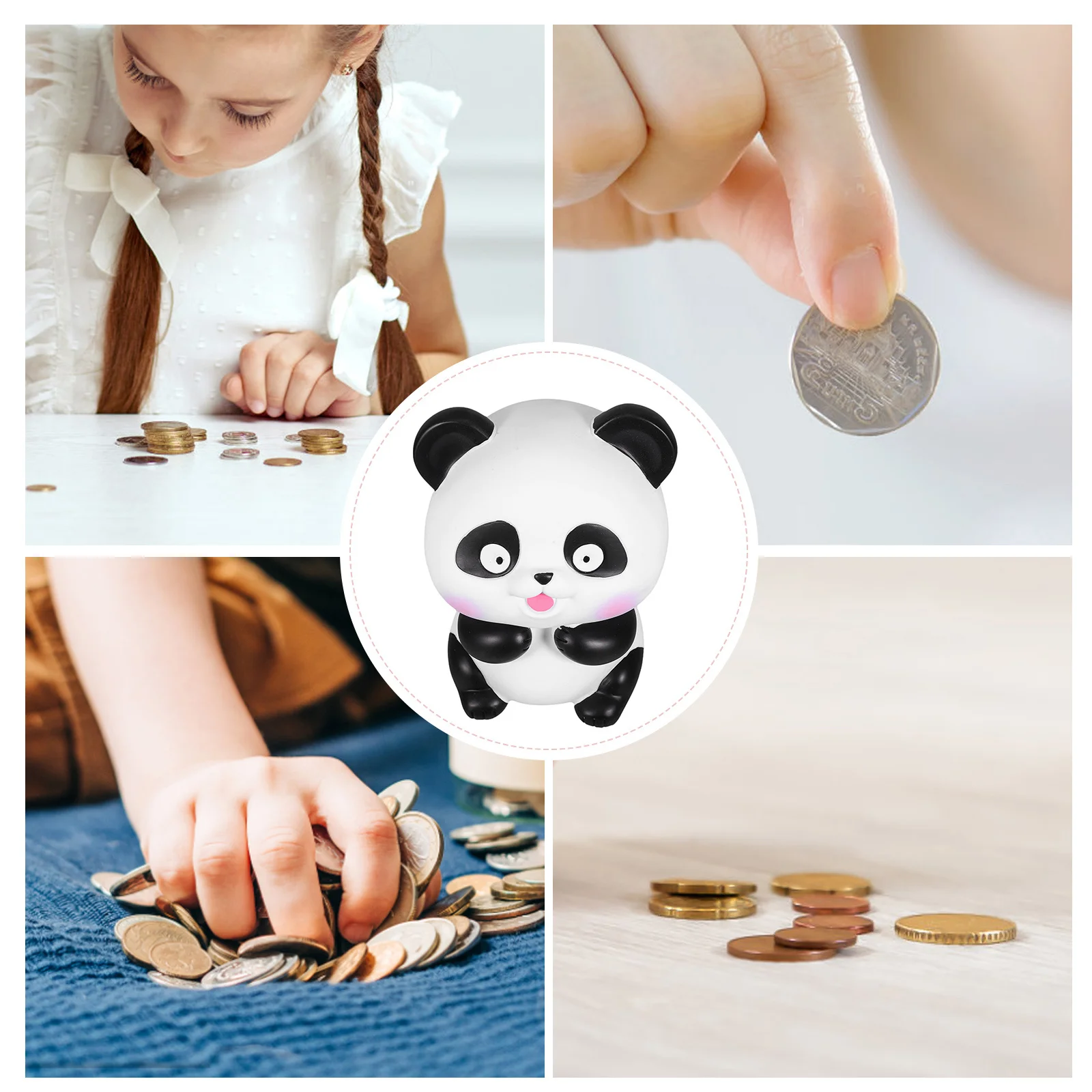 الباندا شاتيربروف بنك المال الكرتون عملة توفير جرة سعة كبيرة الحيوان حصالة على شكل حيوان للأطفال جرة توفير العملات المعدنية