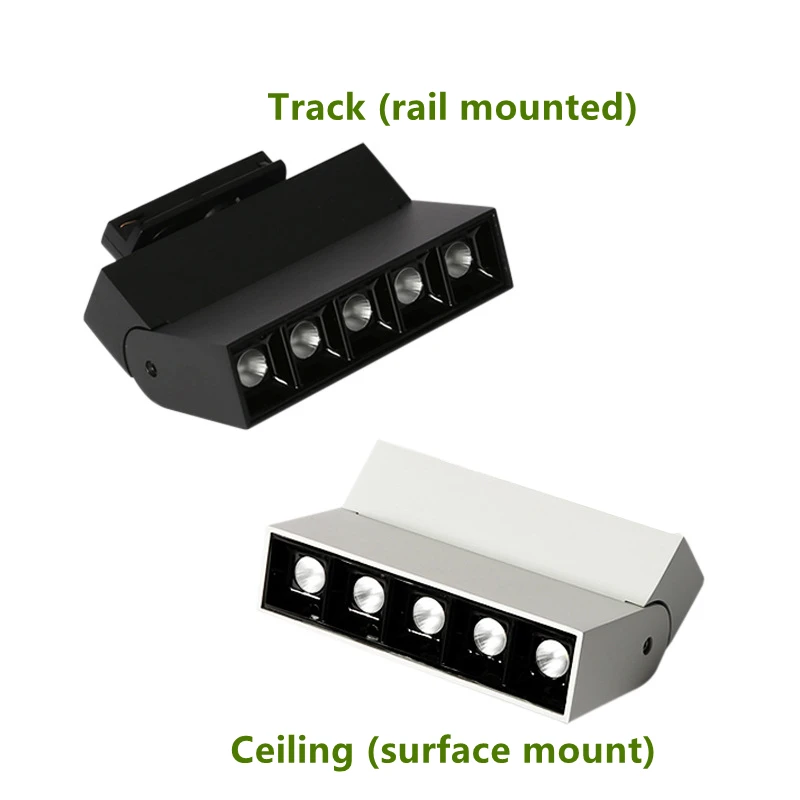 Dimmable Foldable Spotlight Adjustable LED Rail Track Lamp Bar Light 10W 20W Ac220V Modern Ceiling Fixture Luminaire Bedroom